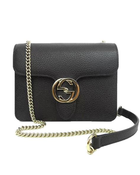 crossbody gucci black purse|black leather gucci crossbody bag.